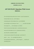 AST 101 EXAM 1 Questions With Correct Answers.