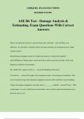 ASE B6 Test - Damage Analysis & Estimating. Exam Questions With Correct Answers