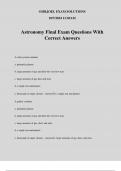 Astronomy Final Exam Questions With Correct Answers