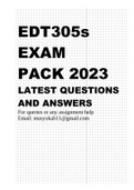 EDT305S EXAM PACK 2023