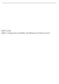 MATH 225N Week 1 Assignment Variables and Measures of Data Q and A, MATH225N: Statistical Reasoning for the Health Sciences, Chamberlain College of Nursing