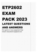 ETP2602 EXAM PACK 2023