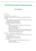 Final Exam / Exam 3 Blueprint - NUR2474 / NUR 2474 (Latest 2023 / 2024) : Pharmacology for Professional Nursing - Rasmussen