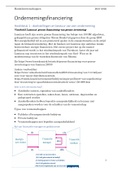 Samenvatting ondernemingsfinanciering (prof. Decan) HW2