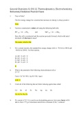 Chemistry Practice Exam: Thermodynamics, Electrochemistry & Redox