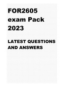 FOR2605 EXAM PACK 2023