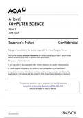 AQA A-level COMPUTER SCIENCE Paper 1 7517/1/TN Teacher’s Notes  June 2024