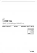 AQA MERGED QUESTION PAPER AND MARK SCHEME ECONOMICS PAPER 2-7135/2 THE NATIONAL ECONOMY IN A GLOBAL CONTEXT FOR MAY 2024