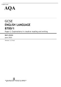 AQA GCSE ENGLISH LANGUAGE Paper 1 June 2022 Explorations in creative reading and writing Mark Scheme