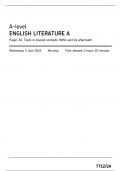 AQA MERGED QUESTION PAPER AND MARK SCHEME ENGLISH LITERATURE A PAPER 2A-7712/2A (TEXTS IN SHARED CONTEXTS: WW1 AND ITS AFTERMATH) FOR JUNE 2024 