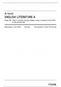 AQA MERGED QUESTION PAPER AND MARK SCHEME ENGLISH LITERATURE A PAPER 2B-7712/2B (TEXTS IN SHARED CONTEXTS: MODERN TIMES: LITRATURE FROM 1945 TO THE PRESENT DAY) FOR JUNE 2024