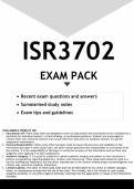 ISR3702 EXAM PACK 2024 - DISTINCTION GUARANTEED