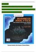 TEST BANK For Business Analytics: Data Analysis & Decision Making, 7th Edition by S. Christian Albright, Wayne L. Winston, Verified Chapters 1 - 19, Complete Newest Version