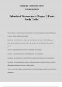 Behavioral Neuroscience Chapter 3 Exam Study Guide.