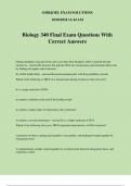 Biology 340 Final Exam Questions With Correct Answers