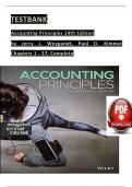 TEST BANK For Accounting Principles, 14th Edition by Jerry J. Weygandt, Paul D. Kimmel, Verified Chapters 1 - 27, Complete Newest Version