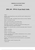 BPK 140 – FINAL Exam Study Guide.