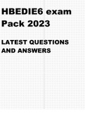 HBEDIE6 EXAM PACK 2023