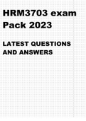 HRM3703 EXAM PACK 2023
