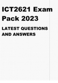 ICT2621 EXAM PACK 2023