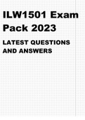 ILW1501 EXAM PACK 2023