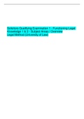 Solicitors Qualifying Examination 1 - Functioning Legal Knowledge 1 & 2 - Subject Areas / Overview Legal Method (University of Law)