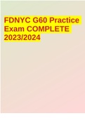 FDNYC G60 Practice Exam COMPLETE 2023/2024