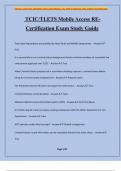 TCIC/TLETS Mobile Access RE- Certification Exam Study Guide