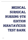 Test Bank - for Medical-Surgical Nursing: Concepts for Interprofessional Collaborative Care, Single Volume 9th Edition by Donna D. Ignatavicius, All Chapters | Complete Guide A+