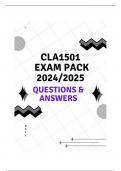 CLA1501 EXAM PACK 2024/2025