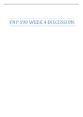 FNP 590 WEEK 4 DISCUSSION.