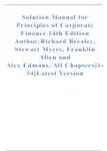 Solution Manual for Principles of Corporate Finance 14th Edition    Author:Richard Brealey, Stewart Myers, Franklin Allen and Alex Edmans, All Chapters[1-34]Latest Version