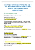 RN VATI EXIT COMPREHENSIVE PREDICTOR 2022 / VATI RN COMPREHENSIVE PREDICTOR 2022 REAL EXAM 180 QUESTIONS AND CORRECT ANSWERS|AGRADE