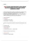 AANP ACTUAL EXAM QUESTIONS LATEST UPDATE  2024 WITH CORRECT DETAILED AND VERIFIED  ANSWERS/A+ GRADE