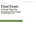 Final Exams: Five Great Tips for Keeping Your Cool