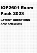 IOP2601 EXAM PACK 2023