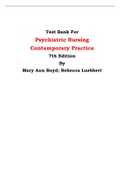 Test Bank For Psychiatric Nursing  Contemporary Practice  7th Edition By Mary Ann Boyd; Rebecca Luebbert