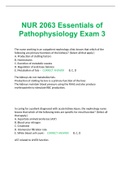 NUR 2063 Essentials of Pathophysiology Exam 3| 2023 |updated