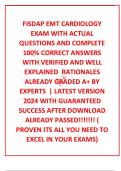 FISDAP EMT CARDIOLOGY EXAM WITH ACTUAL  QUESTIONS AND COMPLETE 100% CORRECT ANSWERS WITH VERIFIED AND WELL EXPLAINED  RATIONALES   ALREADY GRADED A+ BY EXPERTS  | LATEST VERSION 2024 WITH GUARANTEED SUCCESS AFTER DOWNLOAD  ALREADY PASSED!!!!!!! ( PROVEN I