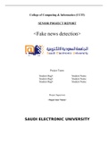 Final Project Report Fake News Detection with AI 2020