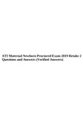 ATI Maternal Newborn Proctored Exam 2019 Retake 2 Questions and Answers (Verified Answers).