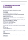 CCMA exam Questions and  Answers 2023 Latest Update