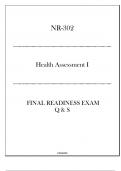 (NR-302) Final Readiness Exam Q & S - Health Assessment I