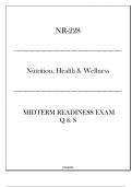 (NR-228) Midterm Readiness Exam Q & S - Nutrition, Health & Wellness.