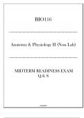 (BIO116) Midterm Readiness Exam Q & S - A & P II (Non Lab)