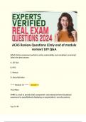 ACAS Review Questions (Only end of module review) 109 Q&A 