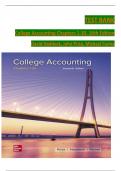 TEST BANK For College Accounting Chapters 1-30, 16th Edition by David Haddock, John Price, Verified Newest Version