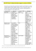 NR 599 Week 5 clinical decision support systems (CDSSs).