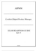 (AIPMM CDPM) Exam Readiness Guide Q & S - Certified Digital Product Manager.