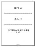 (HESI A2) Exam Readiness Guide Q & S - Biology V2